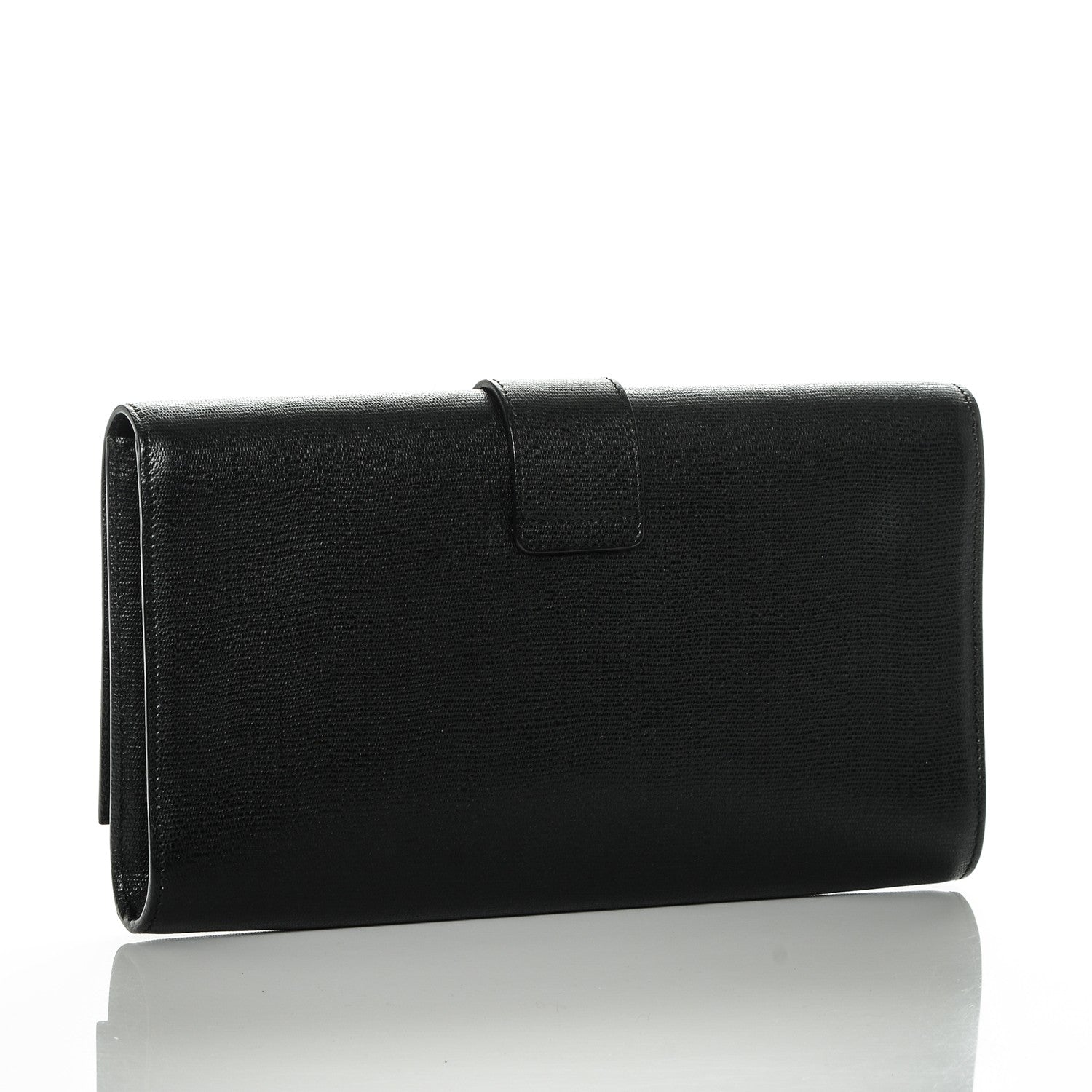 Saint Laurent Textured Calfskin Y Ligne Clutch Black 3 of 6