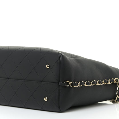 Chanel Calfskin Stitched Medium Shopping Tote Black 9 of 14