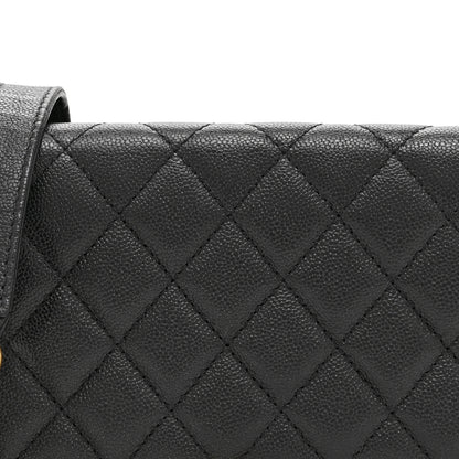 Chanel Caviar Quilted Boy Phone Holder Wallet On Chain Black 10 of 12