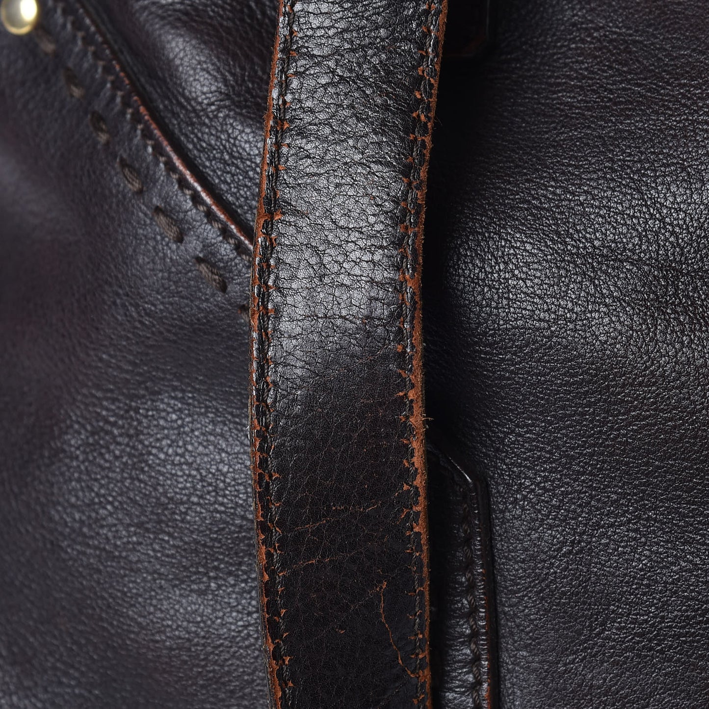 Calfskin Large Muse Dark Brown