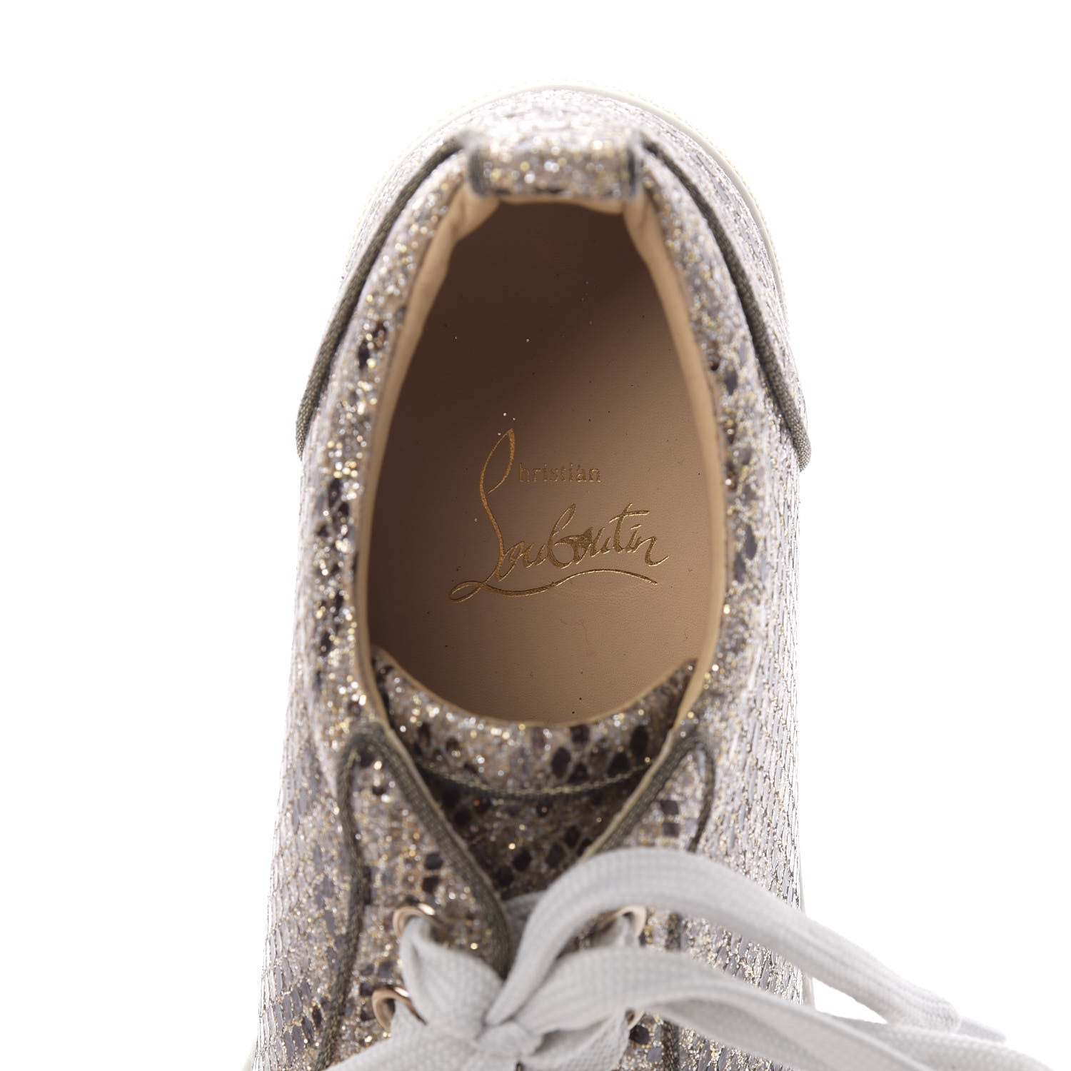 Christian Louboutin Glitter Ever Gondoliere Orlato Flat Sneaker 38 Roccia 6 of 10
