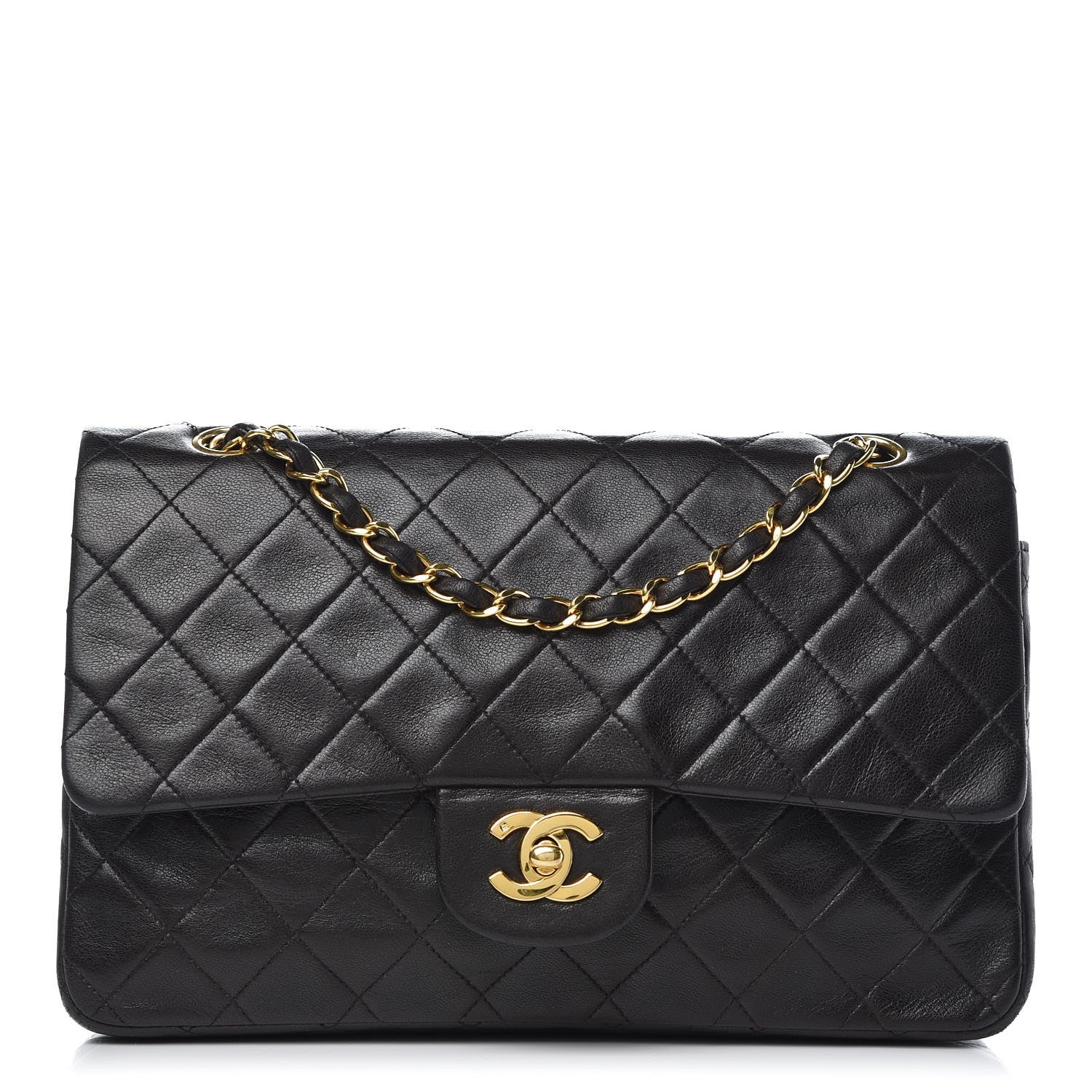 Chanel Lambskin Quilted Medium Double Flap Black 1 of 12