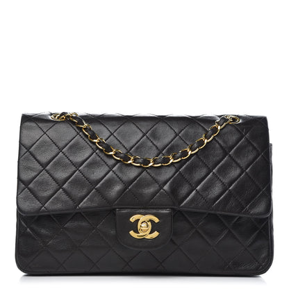 Chanel Lambskin Quilted Medium Double Flap Black 1 of 12