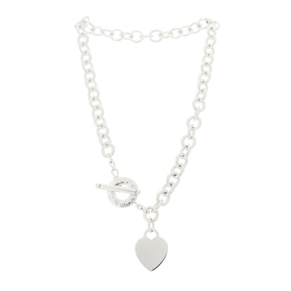 Tiffany Sterling Silver Heart Tag Toggle Necklace 3 of 4