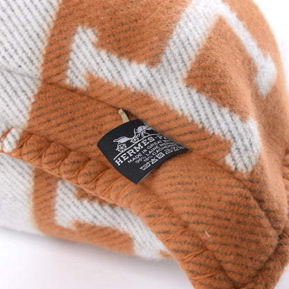 Hermes Wool Cashmere Avalon Pillow PM Ecru Potiron 4 of 5