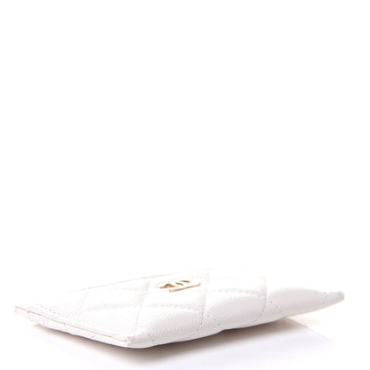 Chanel Caviar Quilted Card Holder White 4 of 9