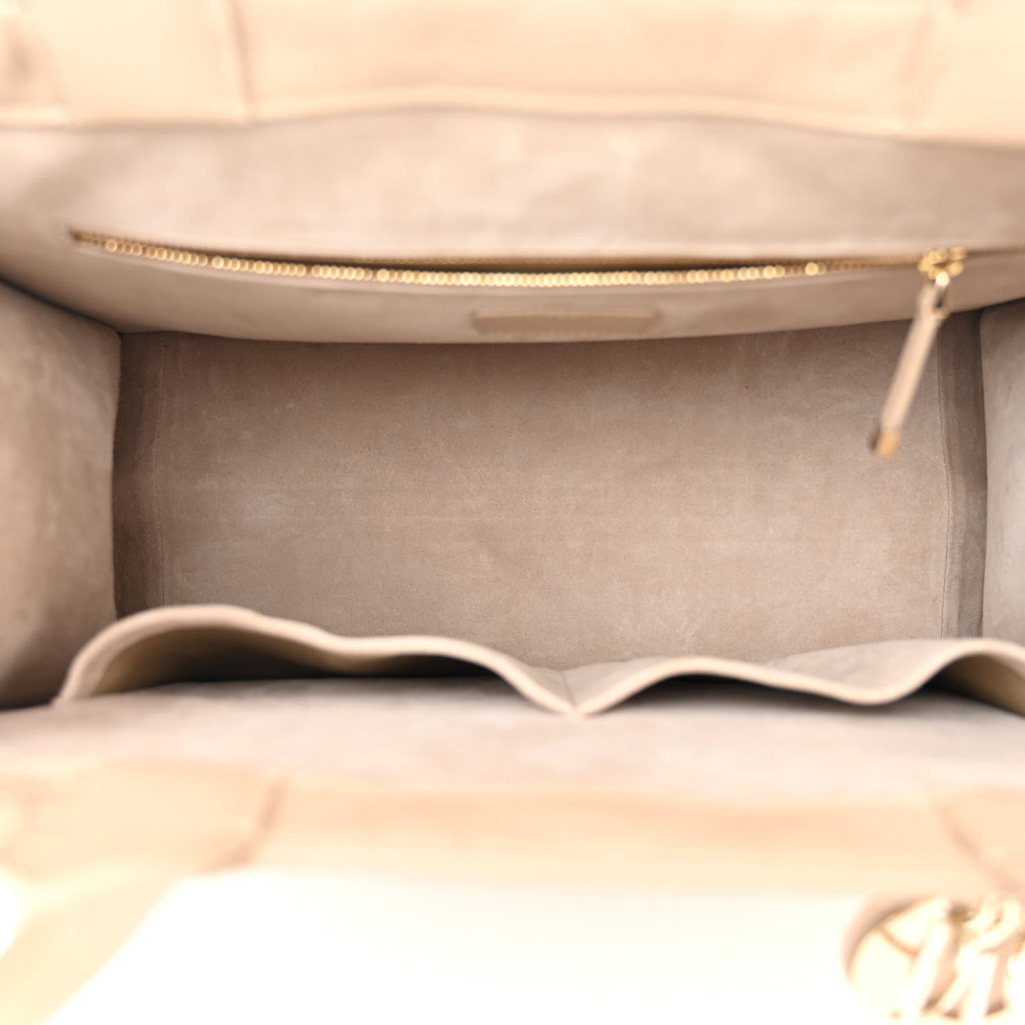 Calfskin Macro Cannage Medium Book Tote Taupe