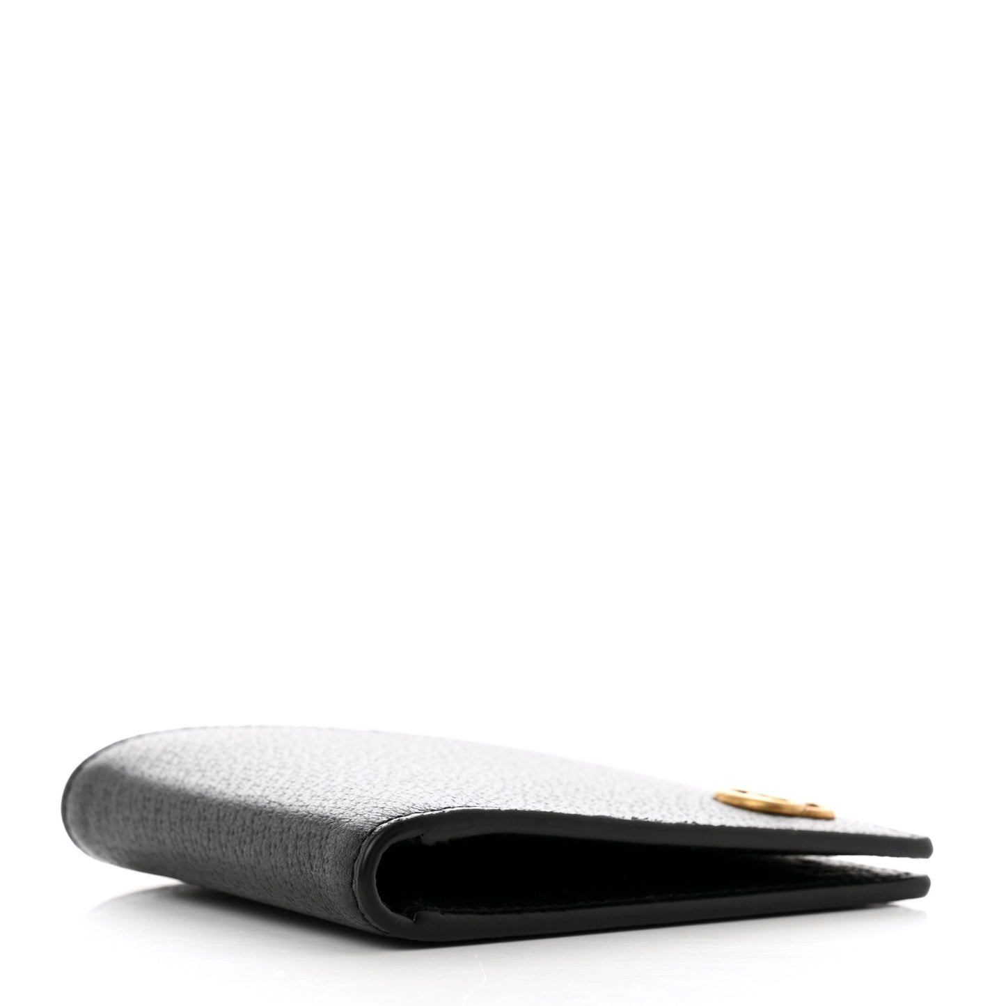 Calfskin Boar Effect GG Marmont Bi-Fold Wallet Black