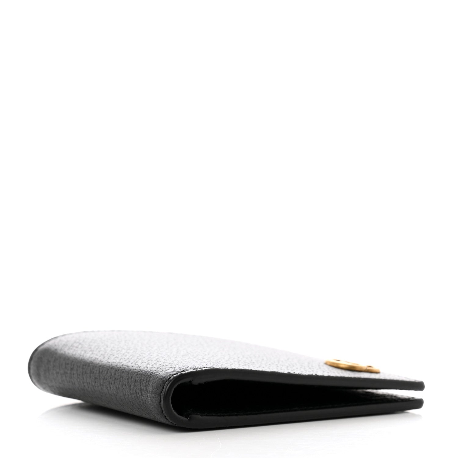Gucci Calfskin Boar Effect GG Marmont Bi-Fold Wallet Black 4 of 8
