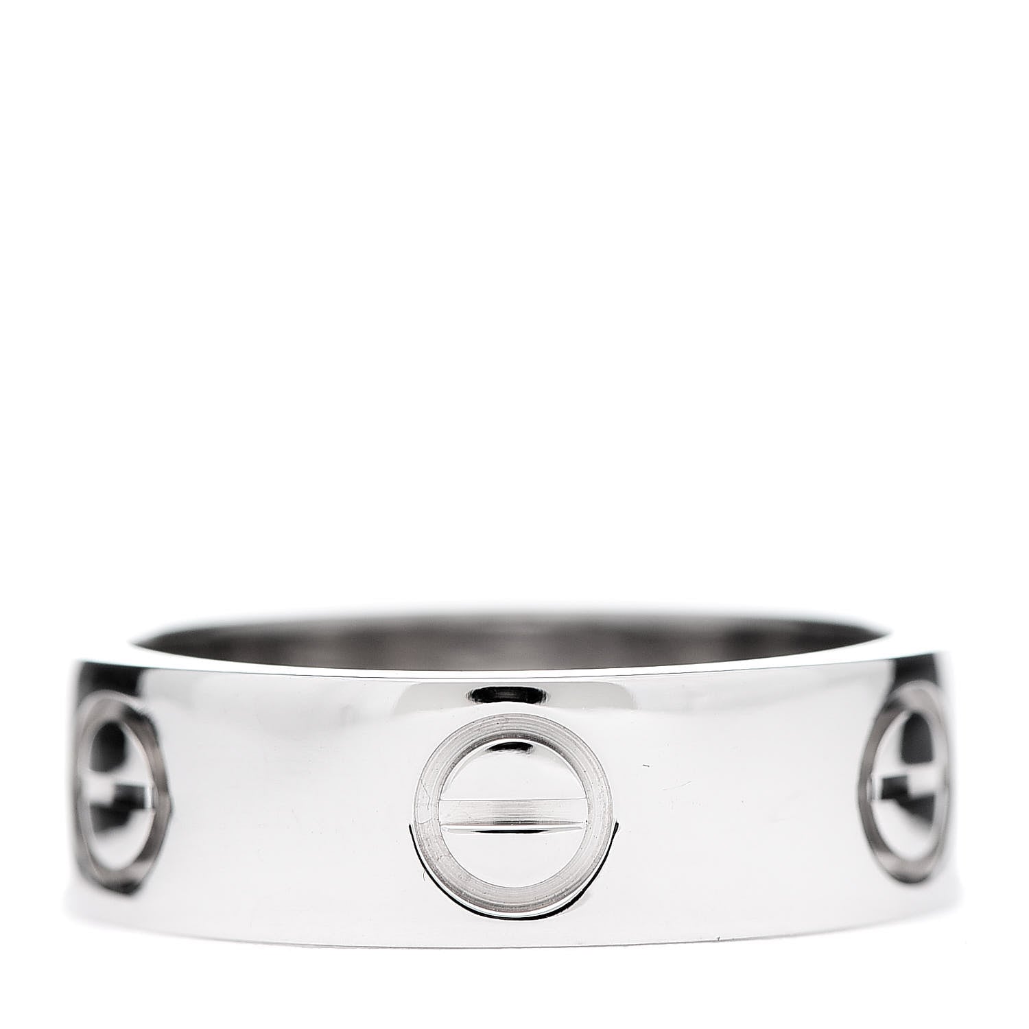 Cartier 18K White Gold 5.5mm LOVE Ring 50 5.25 1 of 5