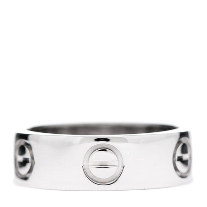 Cartier 18K White Gold 5.5mm LOVE Ring 50 5.25 1 of 5