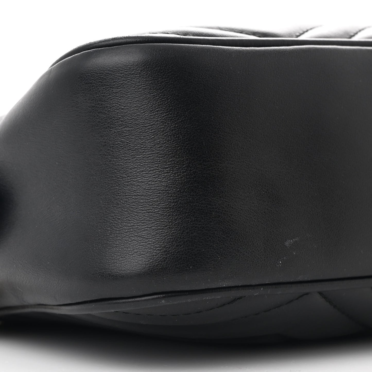 Calfskin Matelasse Small GG Marmont Chain Shoulder Bag Black