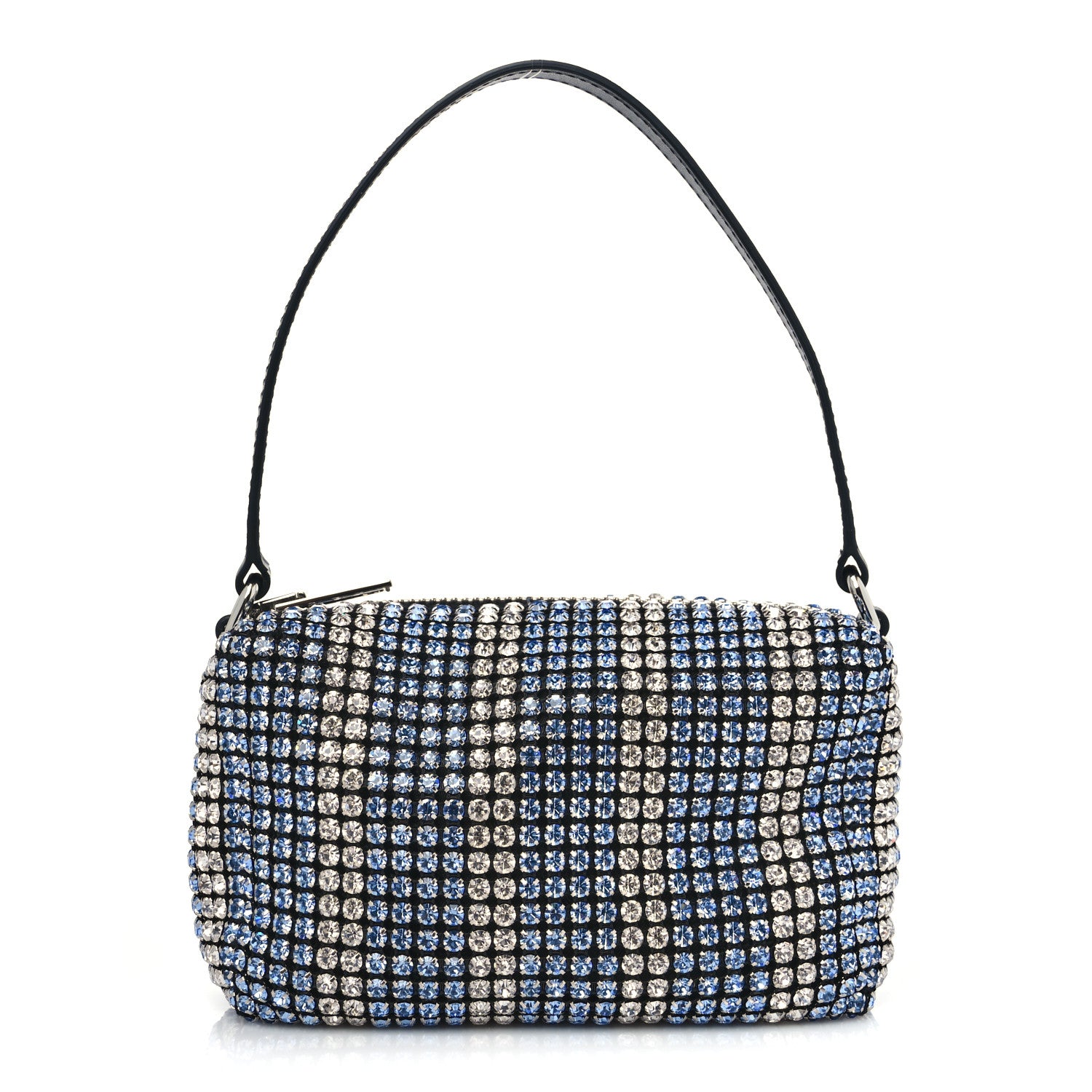 Alexander Wang Mesh Crystal Rhinestone Mini Heiress Pouch Blue Light 1 of 7