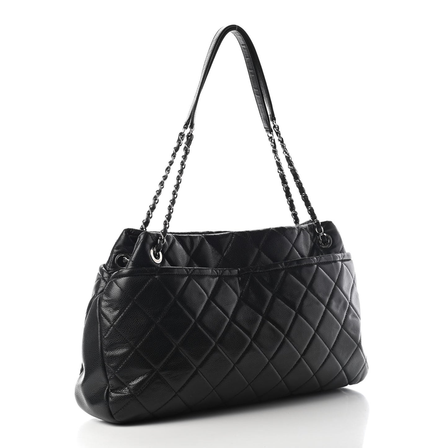 Caviar Quilted Timeless CC Soft Tote Black