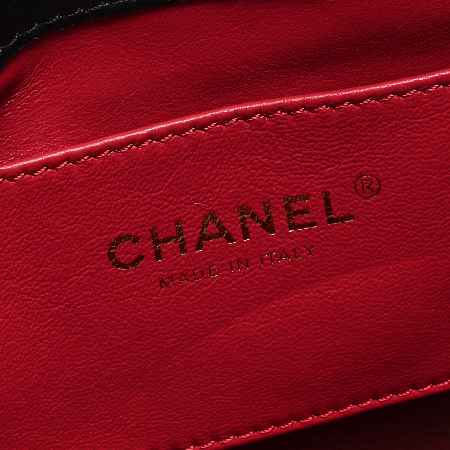 Chanel Lambskin Enamel Quilted Pending CC Bucket Drawstring Bag Black 6 of 9