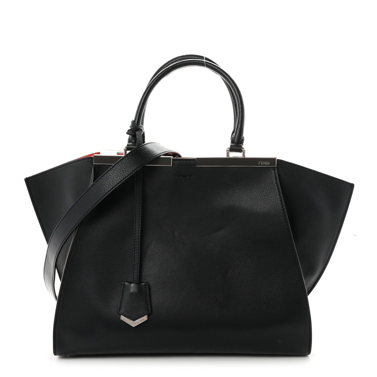 Fendi Vitello Dolce Marmol Shiny Nappa Petite 3Jours Tote Blue Notte 1 of 10