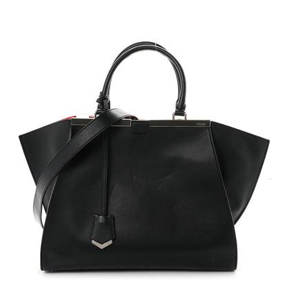 Fendi Vitello Dolce Marmol Shiny Nappa Petite 3Jours Tote Blue Notte 1 of 10