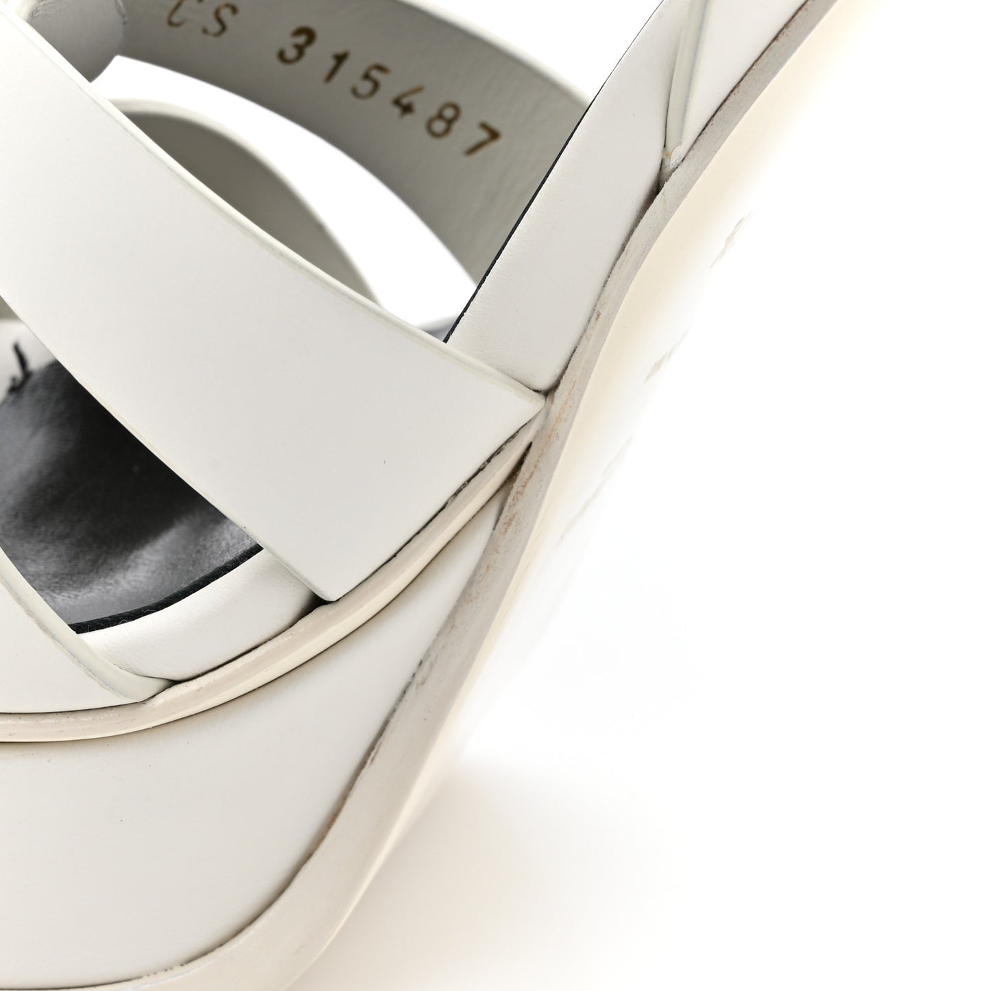 Calfskin Tribute 105 Platform Sandals 37.5 Porcellana