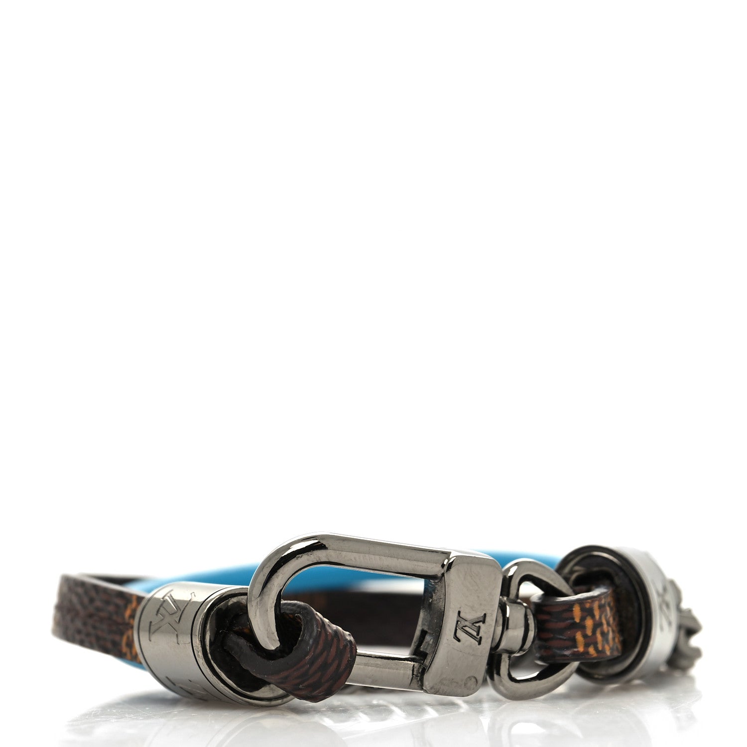 Louis Vuitton Damier Ebene LV Treble Bracelet Blue 3 of 4