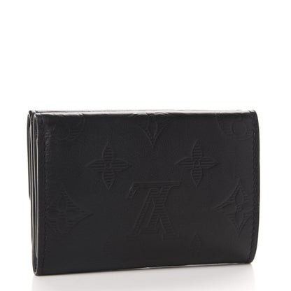Louis Vuitton Calfskin Monogram Shadow Discovery Compact Wallet Black 3 of 6