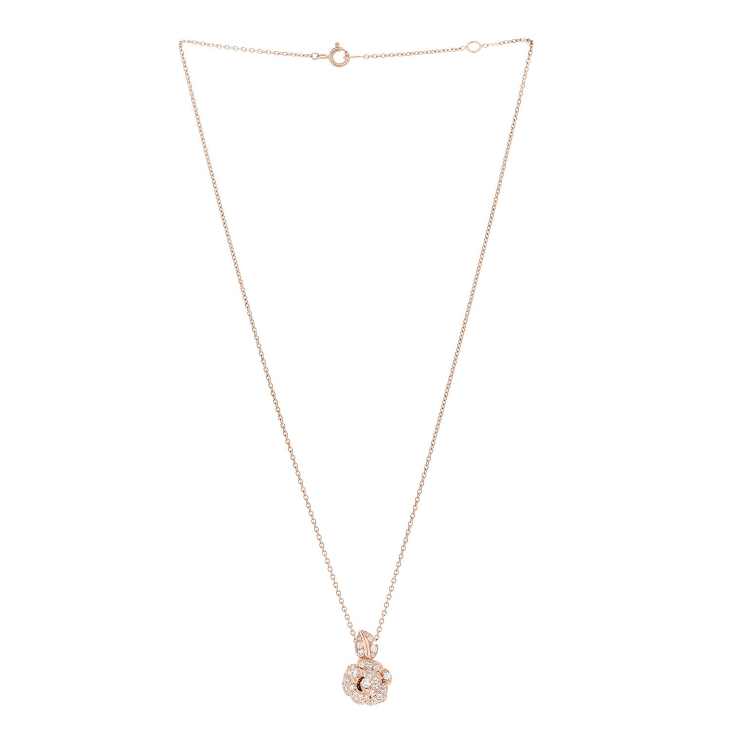 Christian Dior 18K Rose Gold Diamond Small Rose Dior Bagatelle Necklace 3 of 6