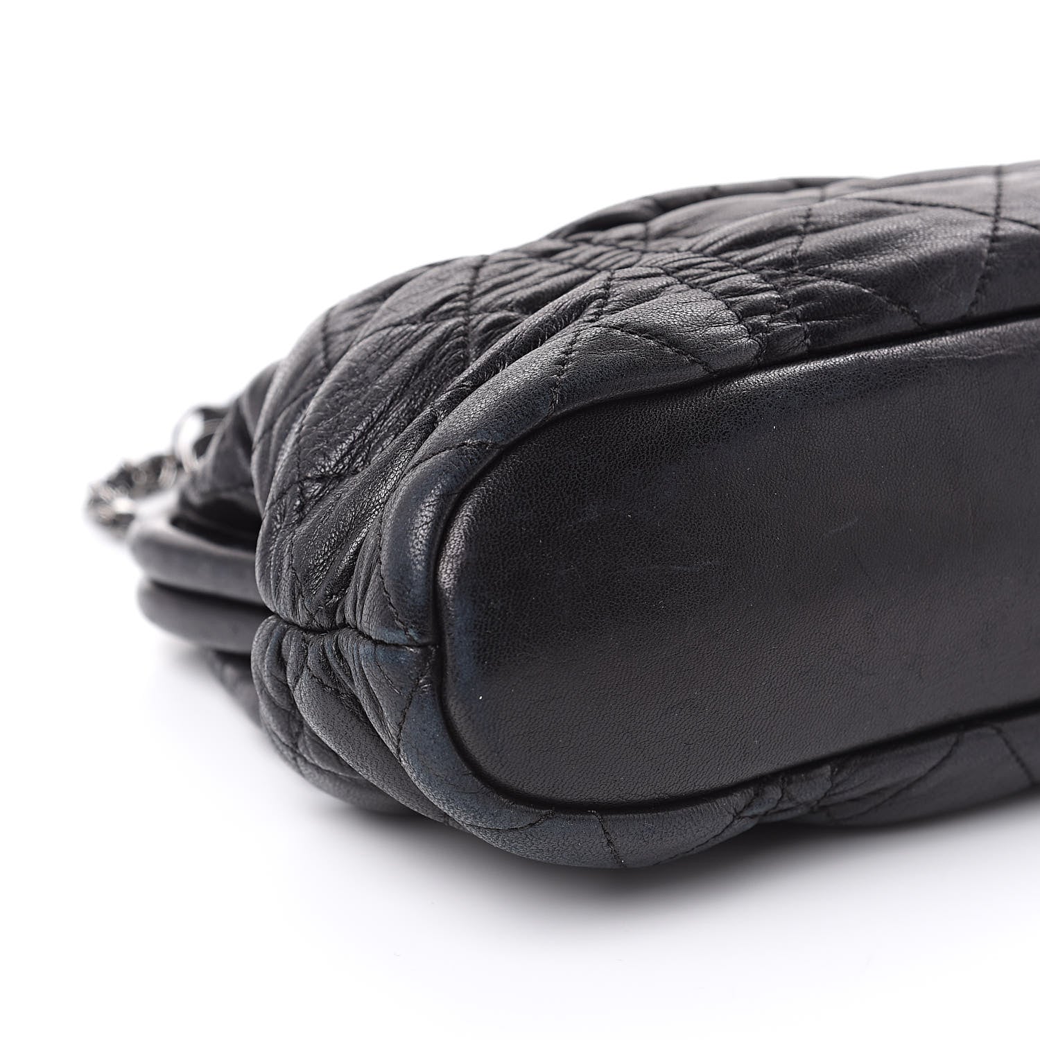 Chanel Lambskin Quilted Sharpei Frame Tote Black 8 of 19