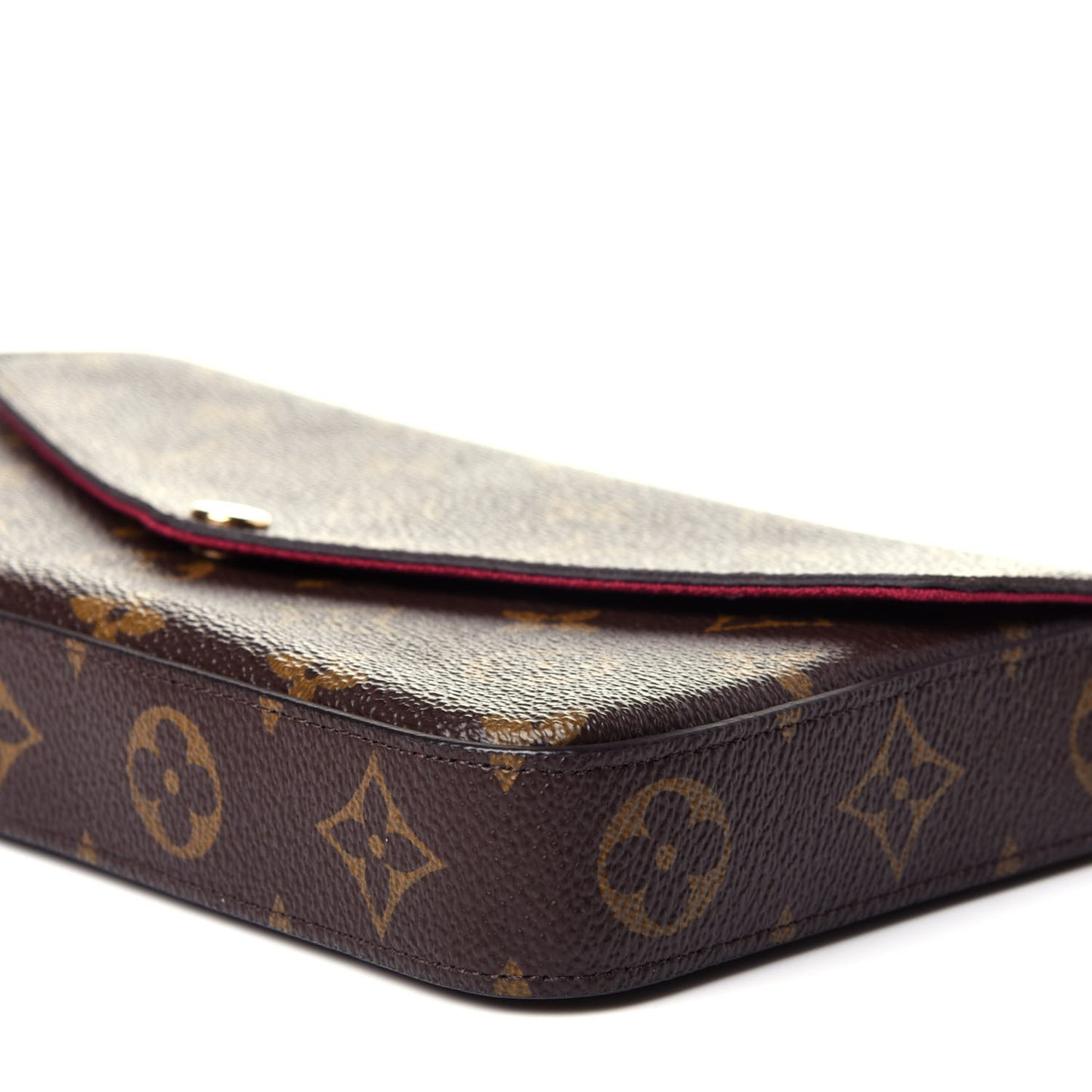 Monogram Pochette Felicie Chain Wallet Fuchsia