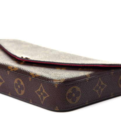 Louis Vuitton Monogram Pochette Felicie Chain Wallet Fuchsia 9 of 18
