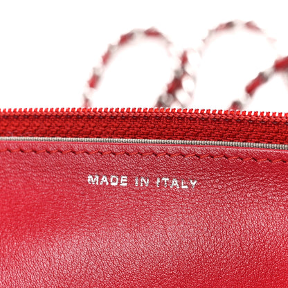 Chanel Caviar Timeless CC Wallet on Chain WOC Red 7 of 13