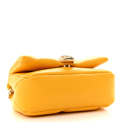 Bulgari Calfskin Serpenti Cabochon Micro Bag Yellow 4 of 10