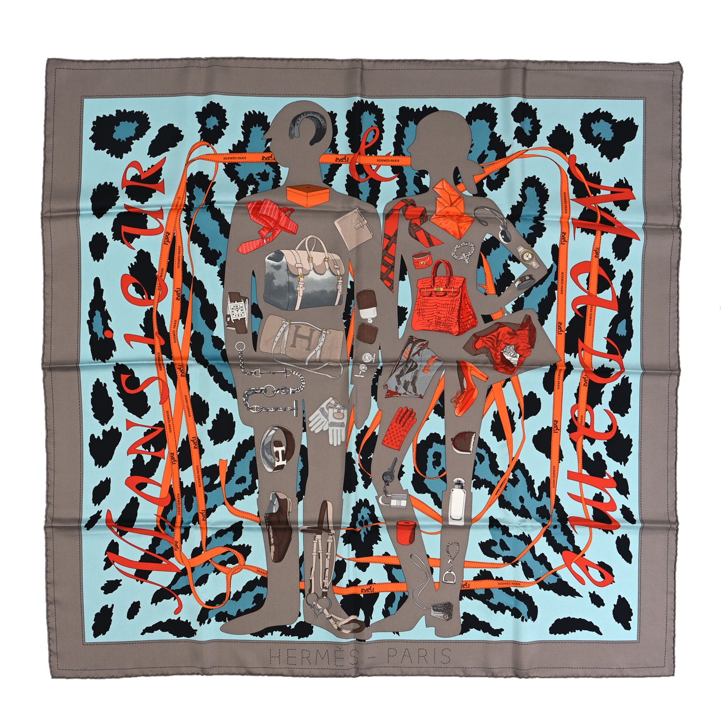 Silk Monsieur et Madame II Scarf 90