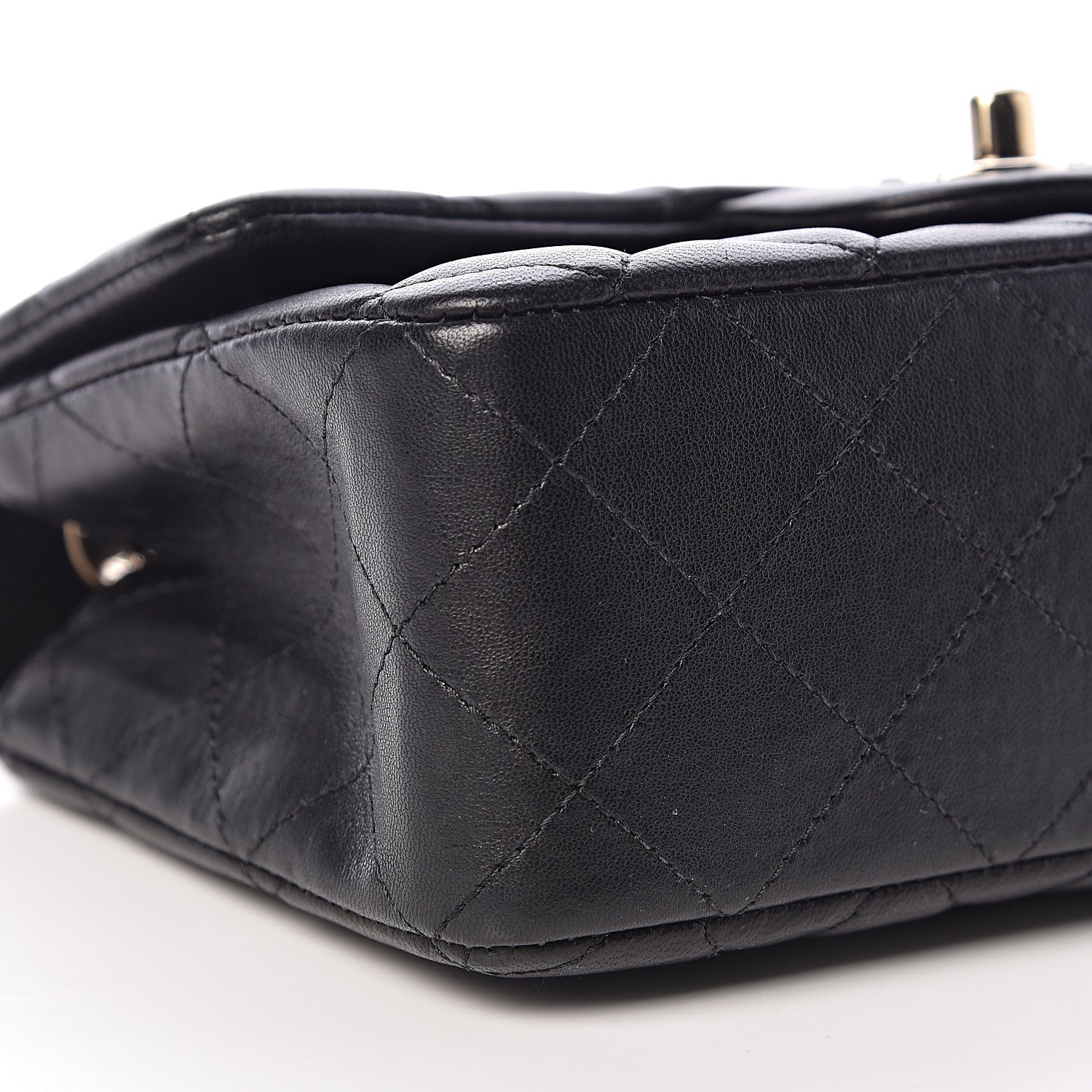 Chanel Lambskin Quilted Mini Rectangular Flap Black 9 of 12