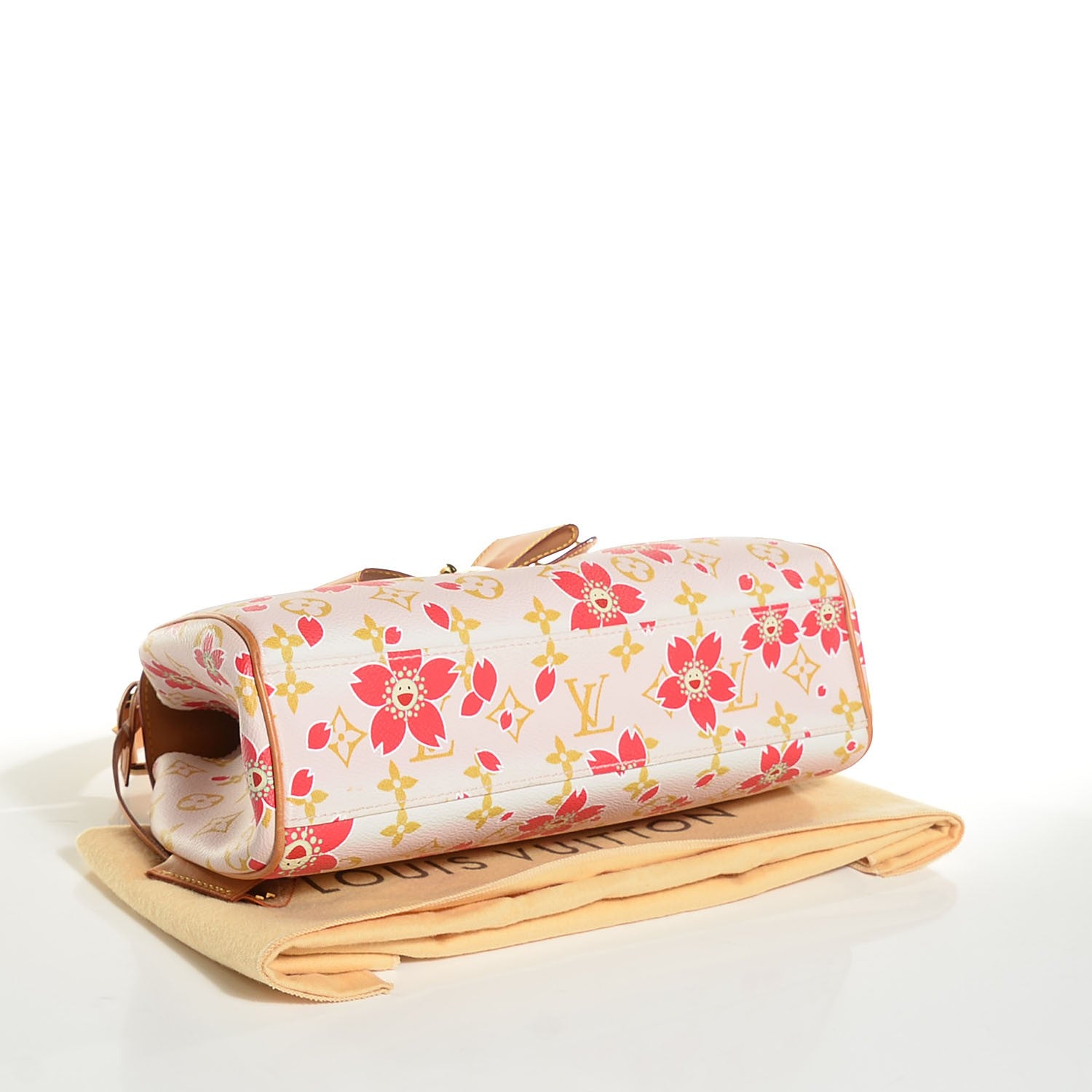 Louis Vuitton Monogram Cherry Blossom Sac Retro Bag Red 4 of 7