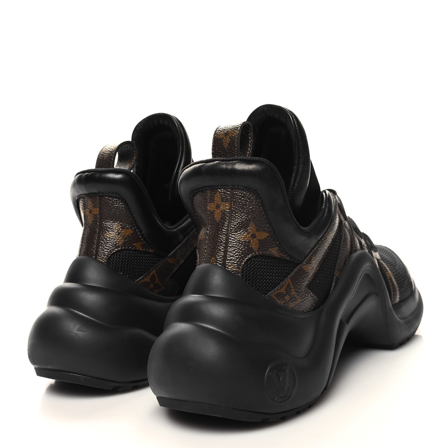 Louis Vuitton Calfskin Patent Monogram LV Archlight Sneakers 39.5 Black 4 of 8