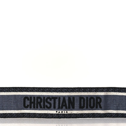 Christian Dior Canvas Embroidered Toile De Jouy Shoulder Strap Blue 5 of 5
