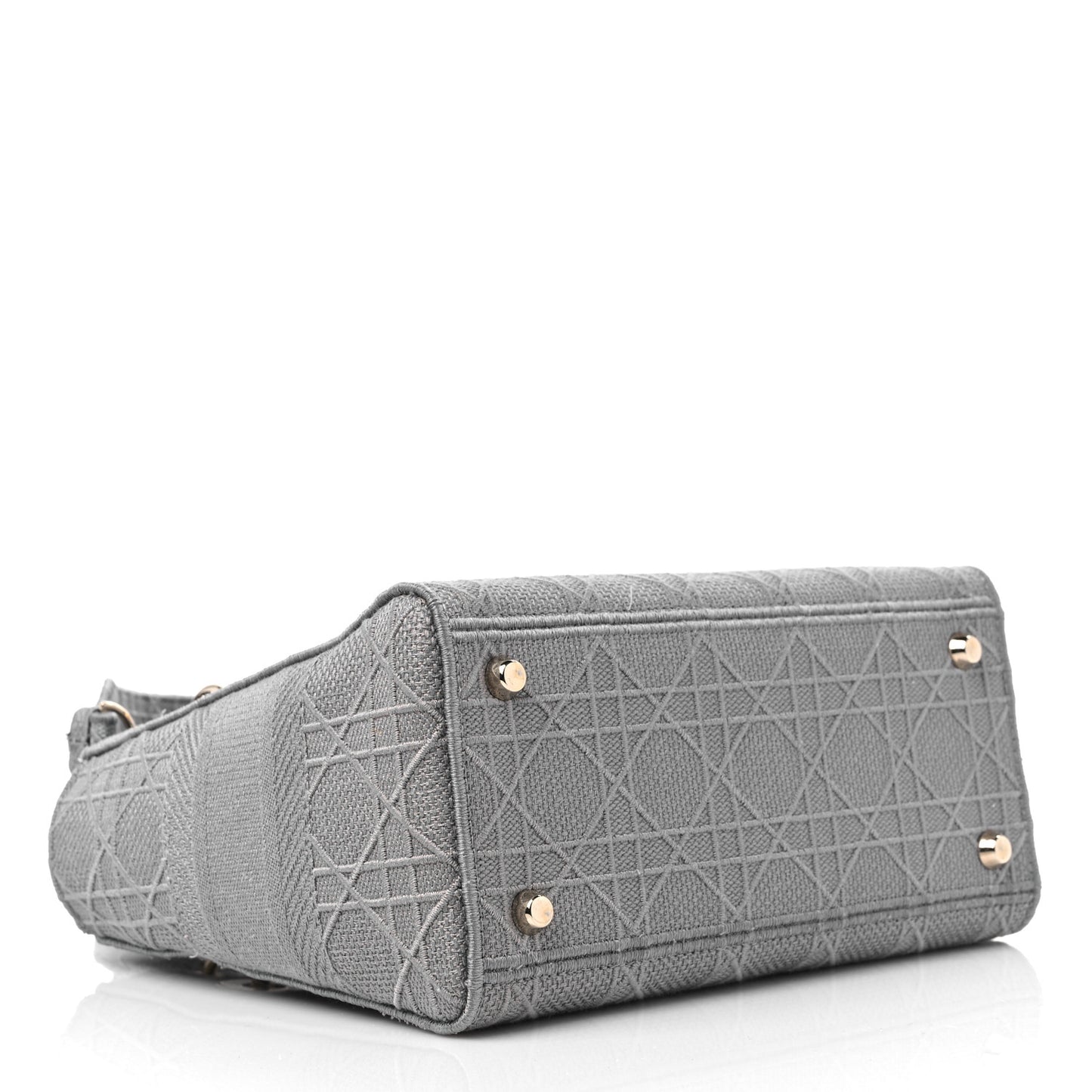 Canvas Embroidered Cannage Medium Lady D-Lite Gray
