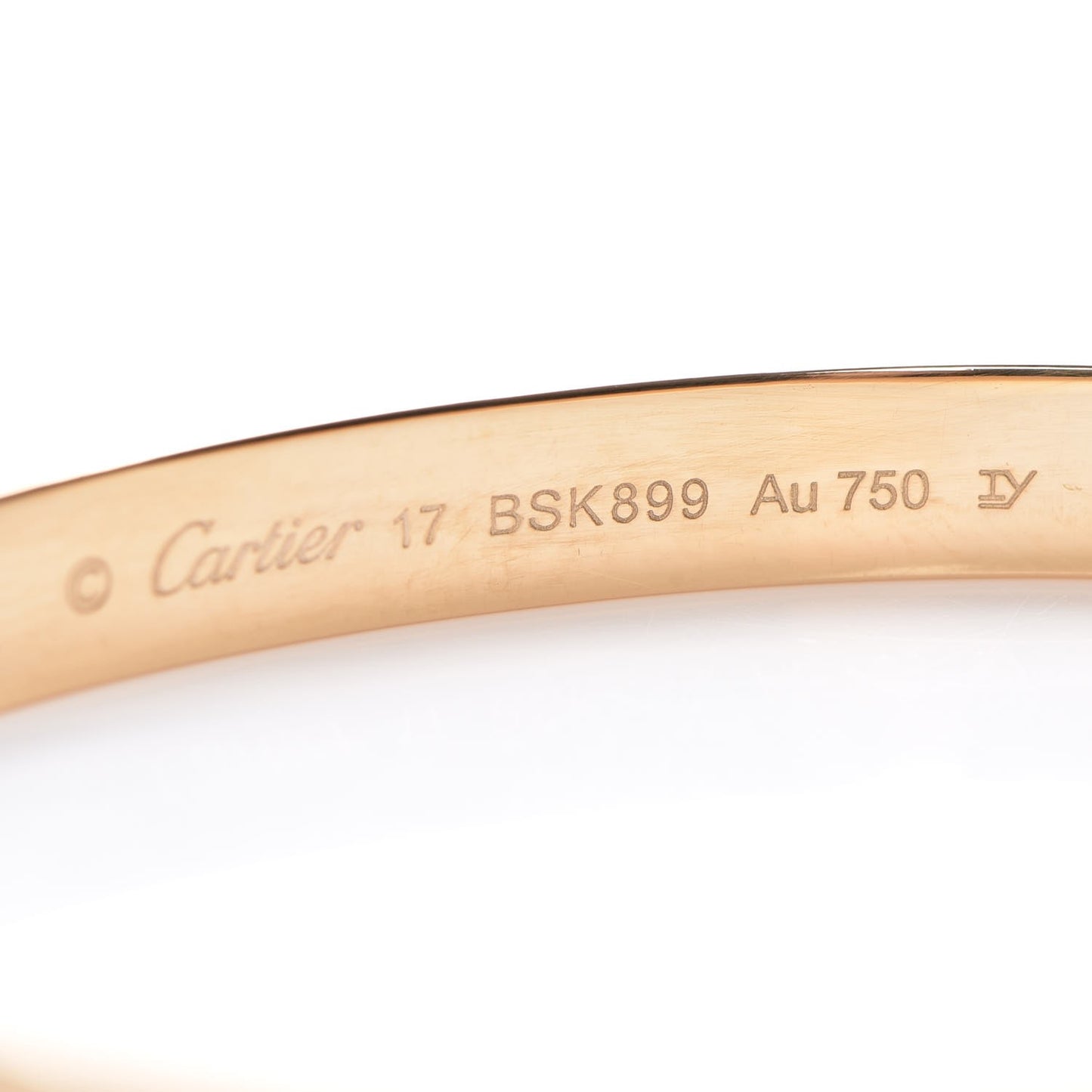 18K Yellow Gold LOVE Bracelet 17