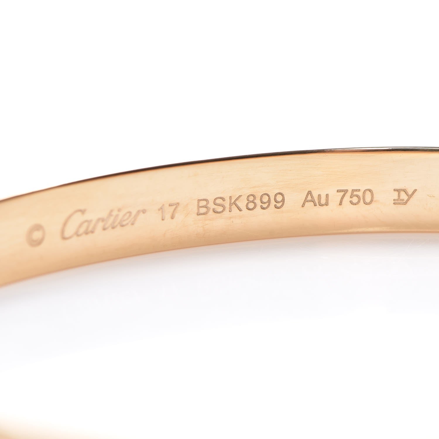 Cartier 18K Yellow Gold LOVE Bracelet 17 7 of 10