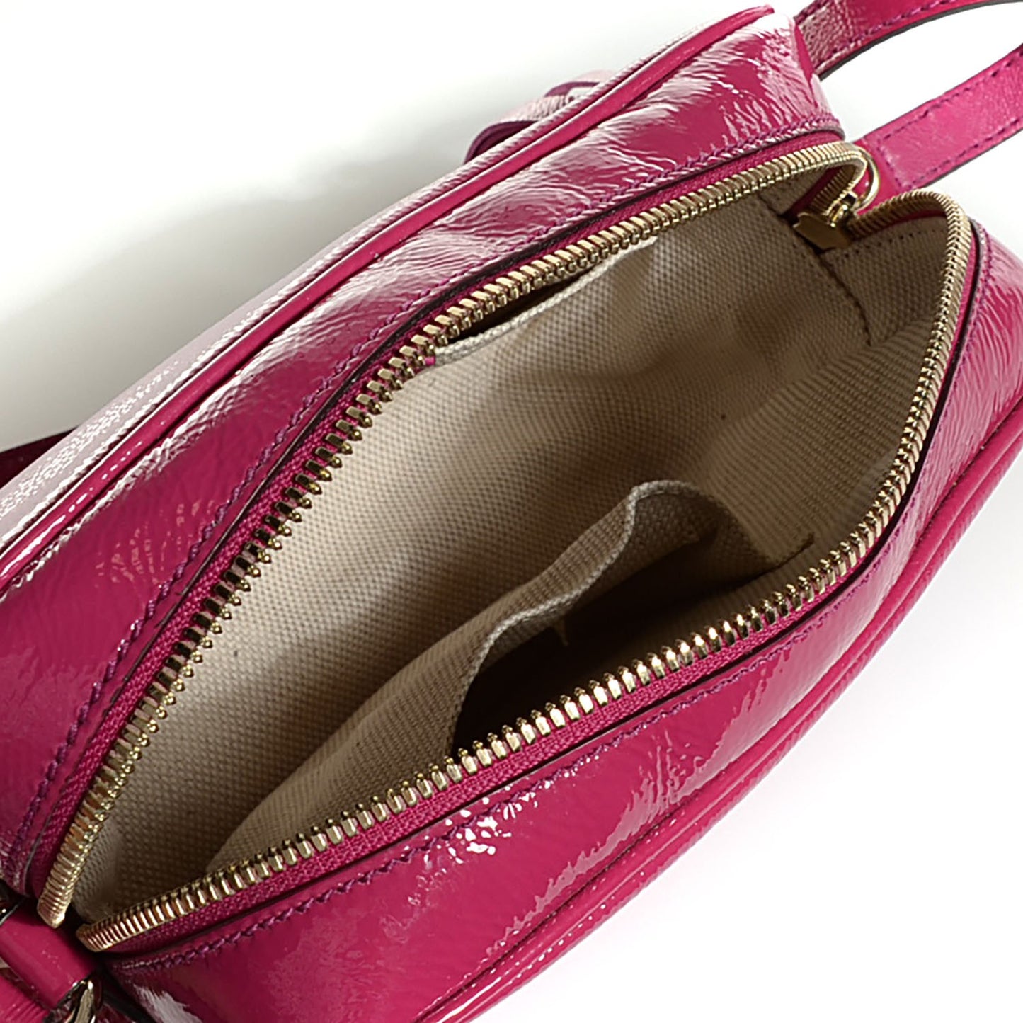 Soft Patent Small Soho Disco Bag Bright Bougainvillea