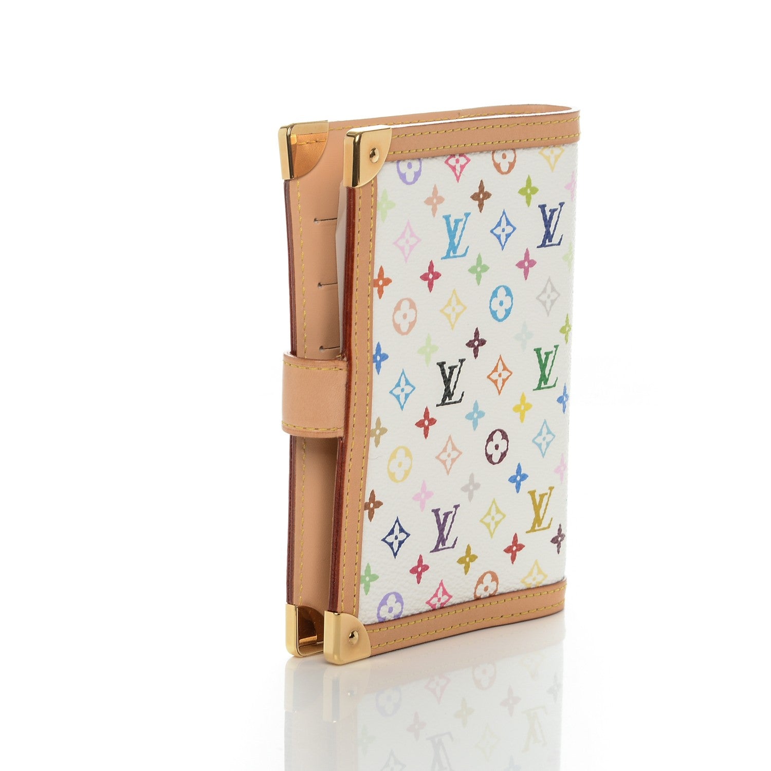 Louis Vuitton Monogram Multicolor Small Ring Agenda Cover White 3 of 6