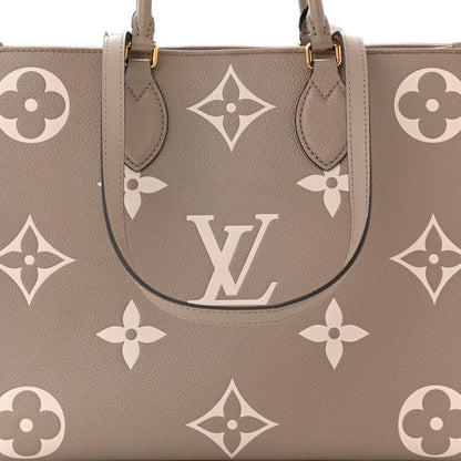 Louis Vuitton Empreinte Monogram Giant Onthego MM Tourterelle Creme 8 of 10