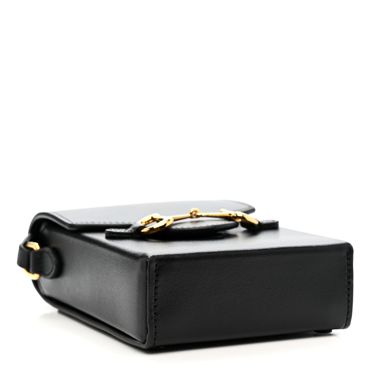 Boarded Plutone Calfskin Mini Horsebit 1955 Crossbody Bag Black