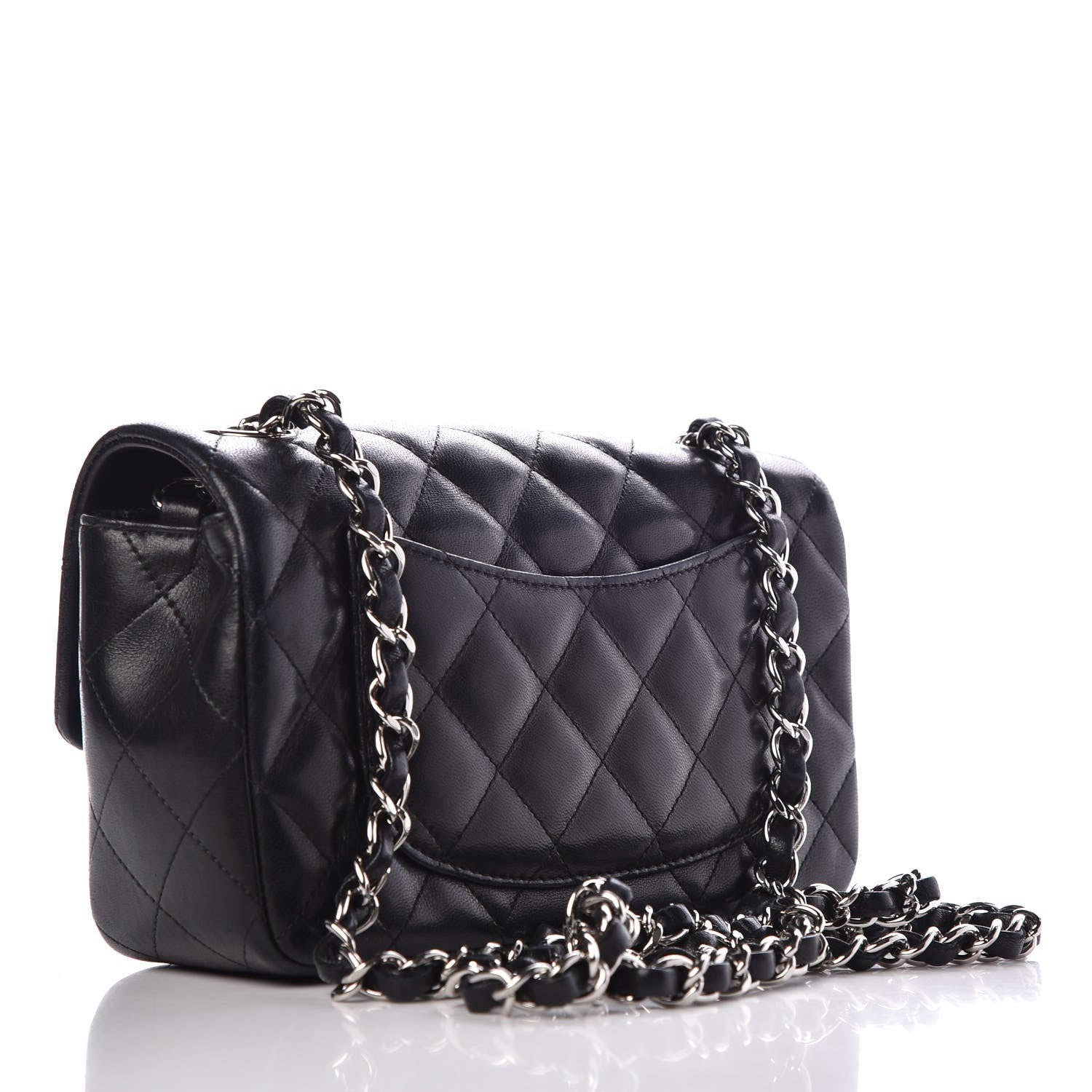 Chanel Lambskin Quilted Mini Rectangular Flap Black 3 of 7