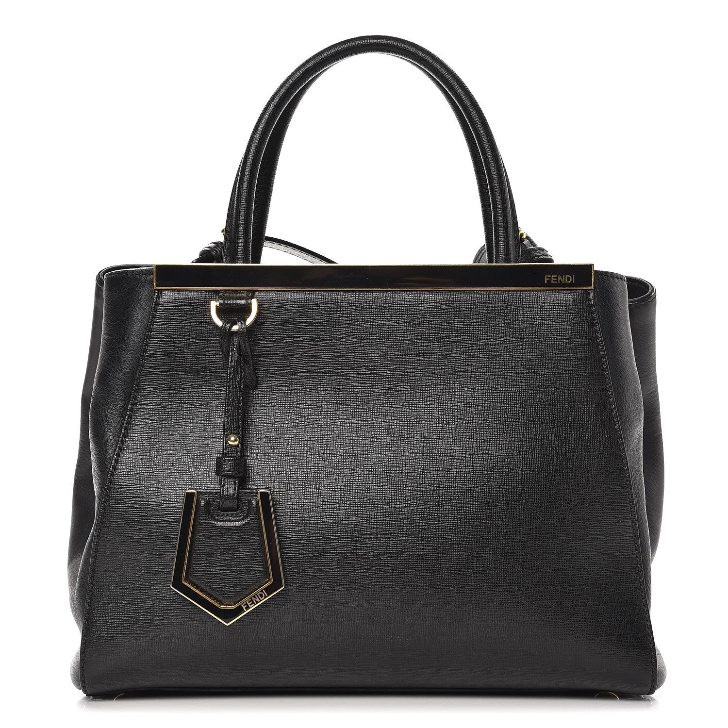 Fendi Vitello Elite Petite 2Jours Tote Black 1 of 8