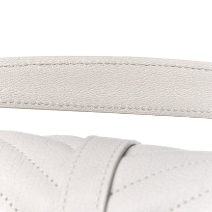 Saint Laurent Sheepskin Matelasse Chevron Monogram Medium College Bag Crema Soft 22 of 23