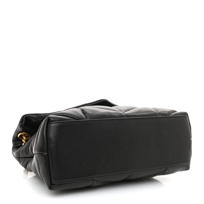 Saint Laurent Lambskin Quilted Small Loulou Puffer Monogram Chain Satchel Black 3 of 7