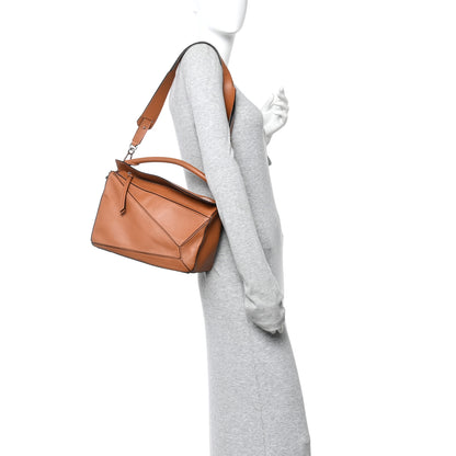 Loewe Calfskin Medium Puzzle Bag Tan 3 of 19