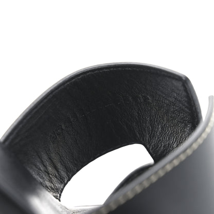 Hermes Calfskin Helia Sandals 37.5 Black 9 of 9