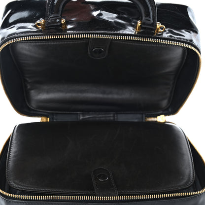 Chanel Patent CC Vanity Cosmetic Case Black 4 of 4
