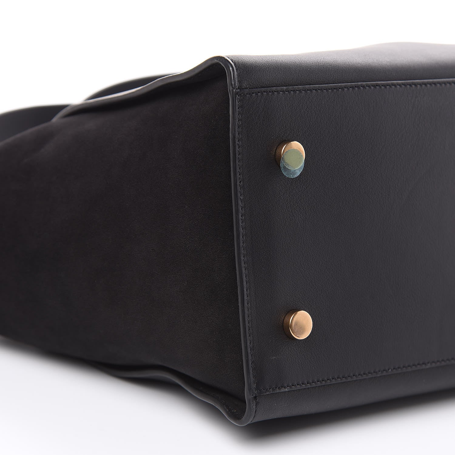 Saint Laurent Calfskin Suede Small Monogram Downtown Cabas Black 8 of 15